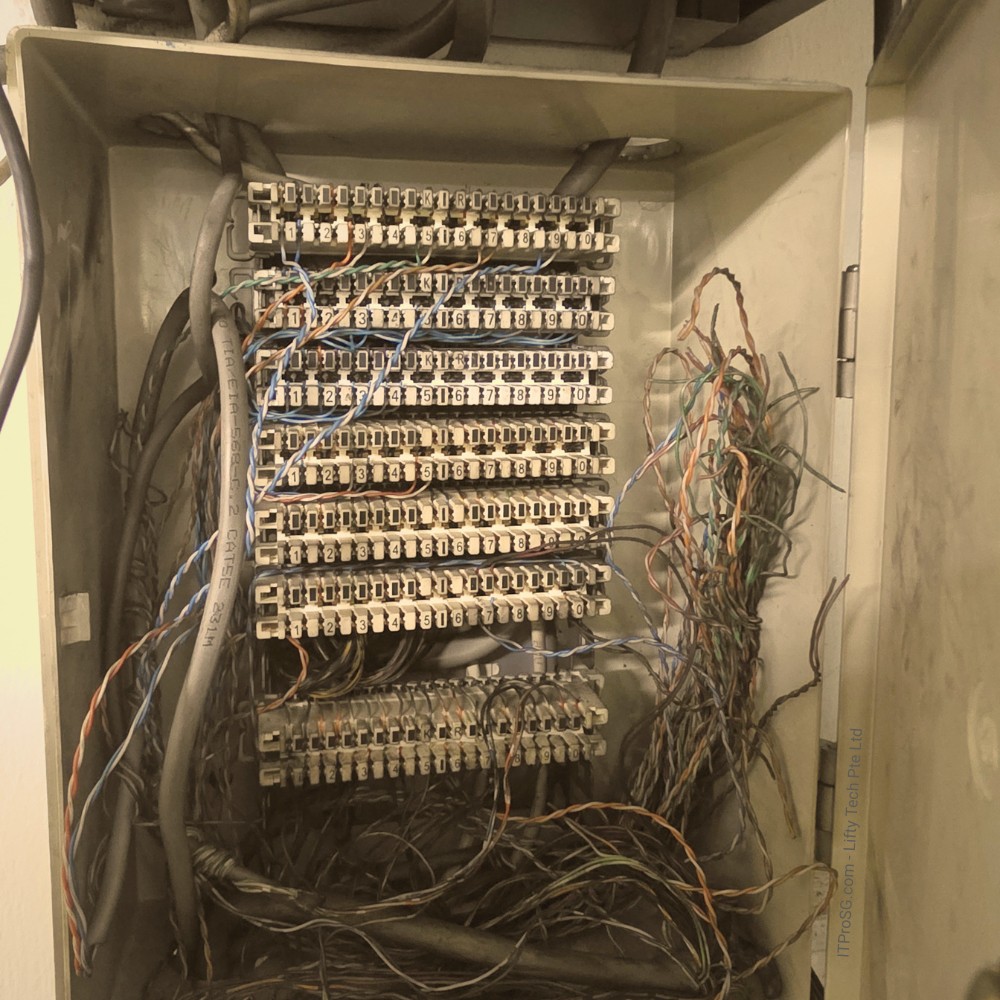 Old and messy PBX wiring
